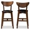 Baxton Studio Eline Black Faux Leather Upholstered Walnut Finished Counter Stool, PK2 144-8075 - alternate 3